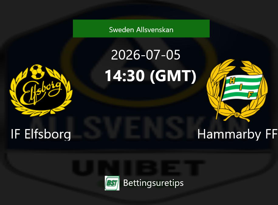 IF Elfsborg vs Hammarby FF Prediction Betting Tips & Correct Score