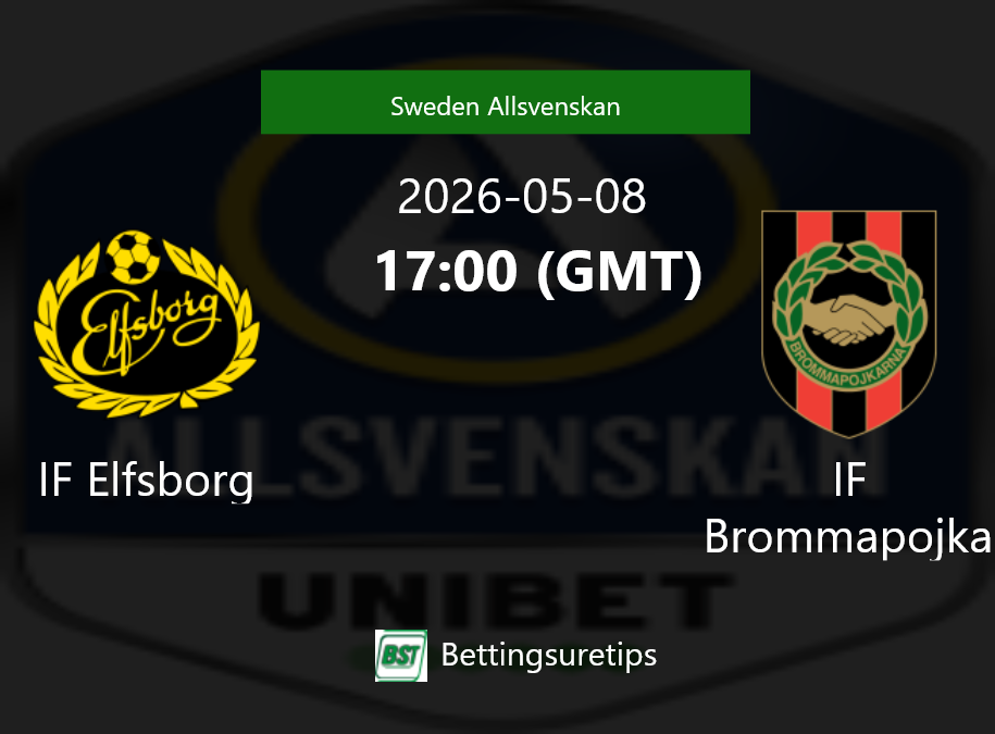 IF Elfsborg vs IF Brommapojkarna Prediction Betting Tips & Correct Score