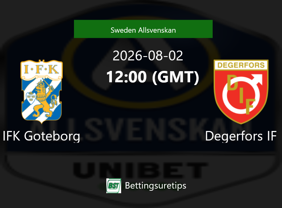 IFK Goteborg vs Degerfors IF Prediction Betting Tips & Correct Score