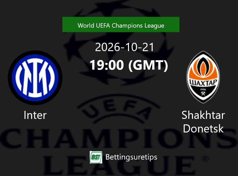 Inter vs Shakhtar Donetsk Prediction Betting Tips & Correct Score