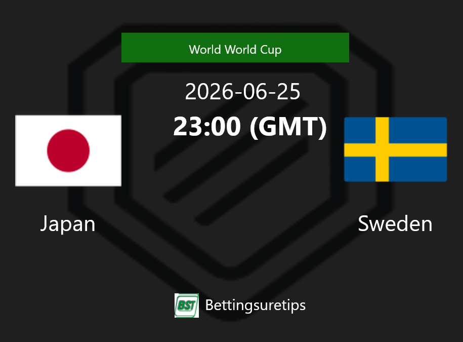 Japan vs Sweden Prediction Betting Tips & Correct Score