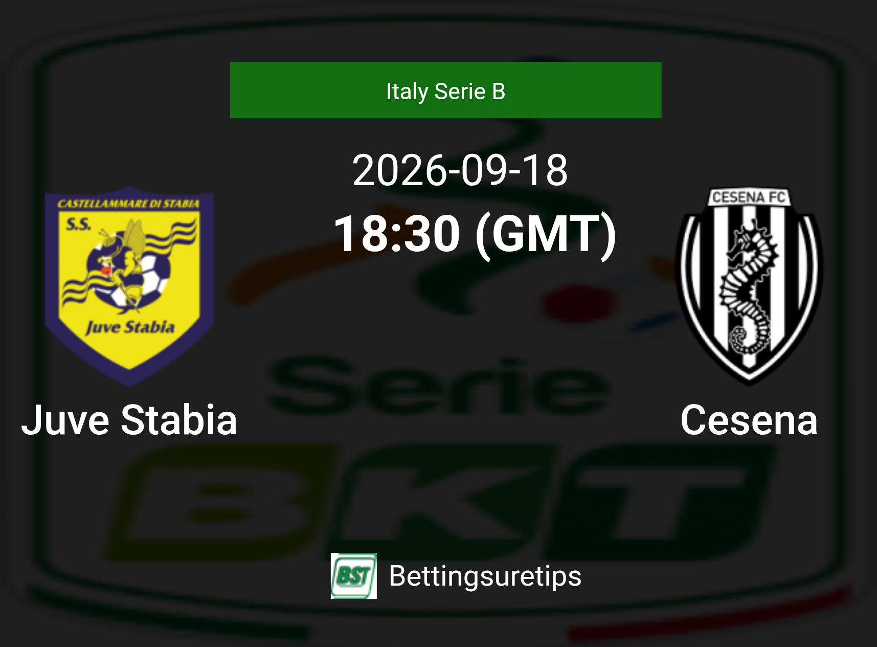 Juve Stabia vs Cesena Prediction Betting Tips & Correct Score