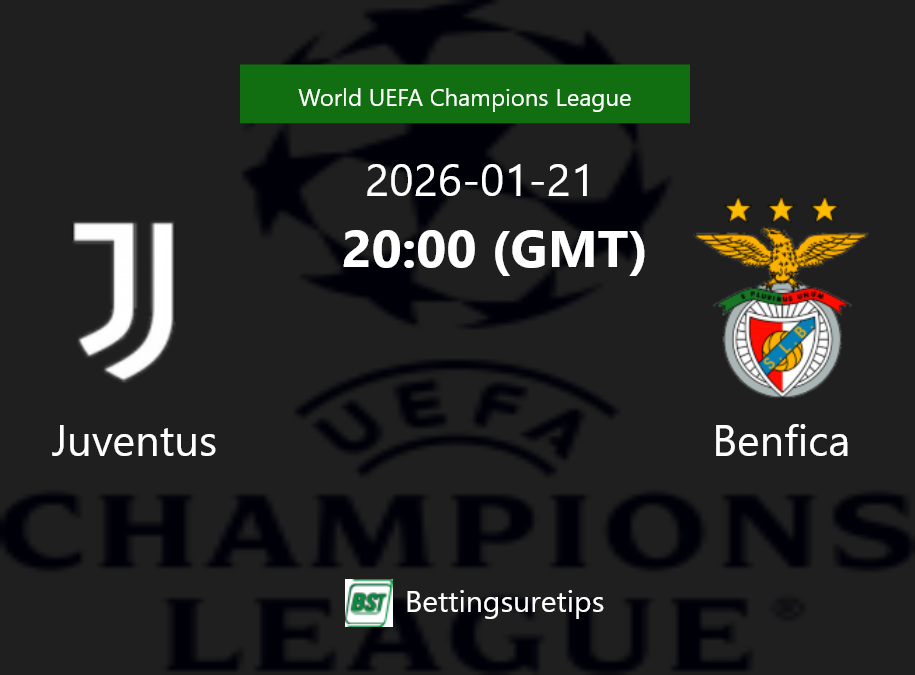 Juventus vs Benfica Prediction Betting Tips & Correct Score