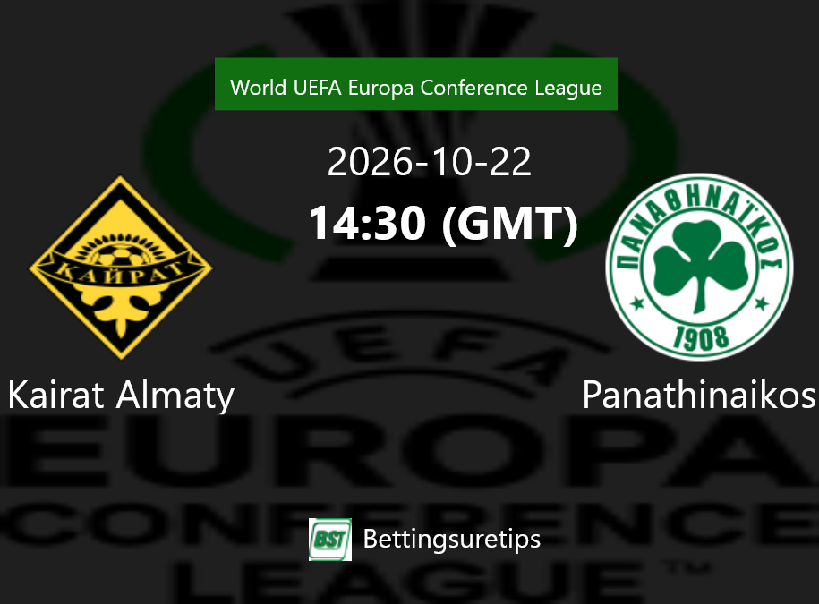 Kairat Almaty vs Panathinaikos Prediction Betting Tips & Correct Score