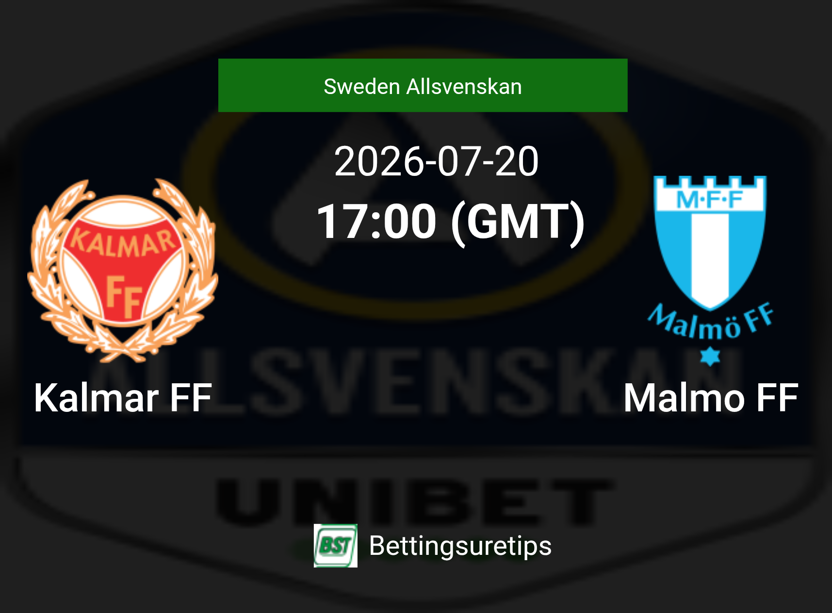 Kalmar FF vs Malmo FF Prediction Betting Tips & Correct Score