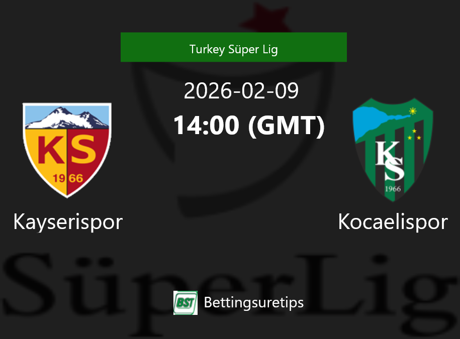 Kayserispor vs Kocaelispor Prediction Betting Tips & Correct Score