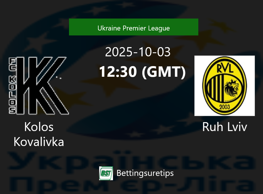 Kolos Kovalivka vs Ruh Lviv Prediction Betting Tips & Correct Score