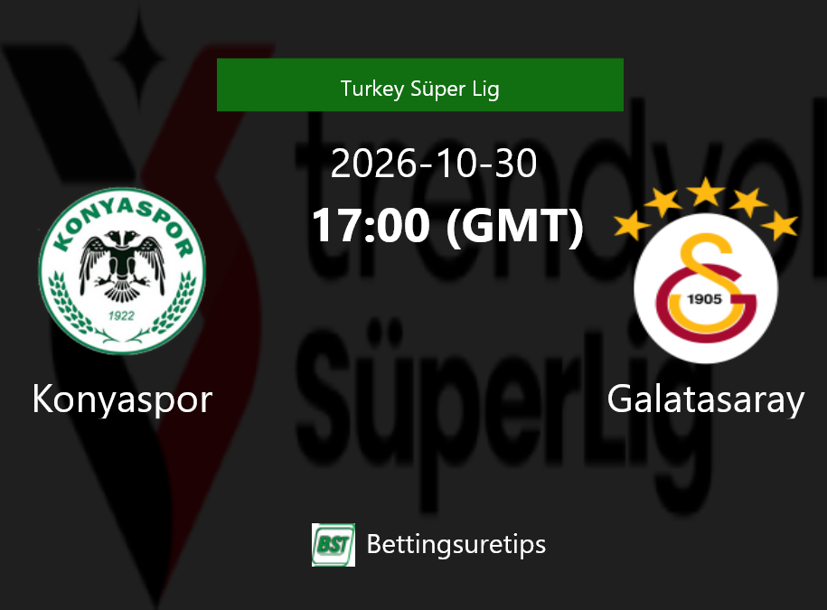 Konyaspor vs Galatasaray Prediction Betting Tips & Correct Score