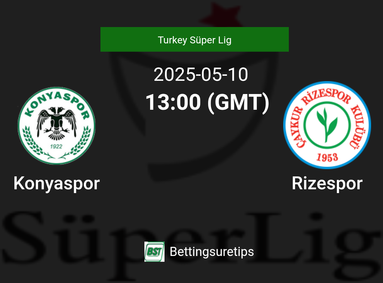 Konyaspor vs Rizespor Prediction Betting Tips & Correct Score