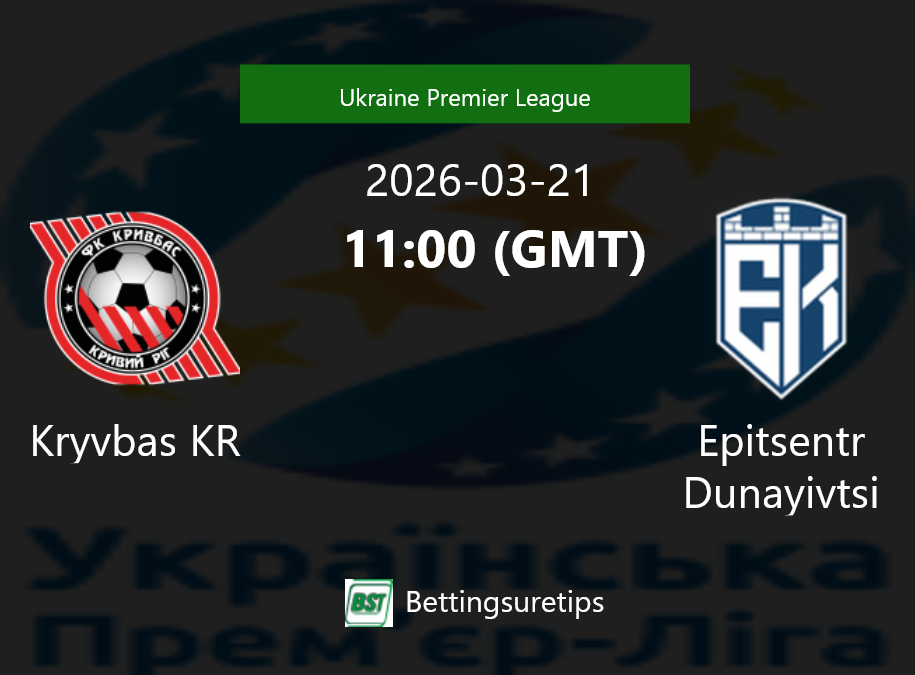 Kryvbas KR vs Epitsentr Dunayivtsi Prediction Betting Tips & Correct Score