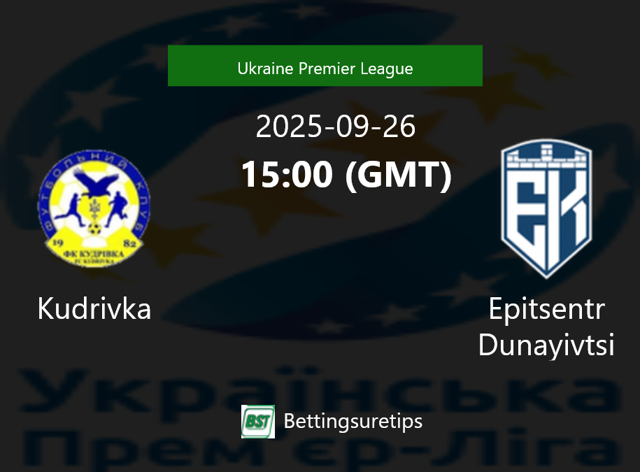 Kudrivka vs Epitsentr Dunayivtsi Prediction Betting Tips & Correct Score