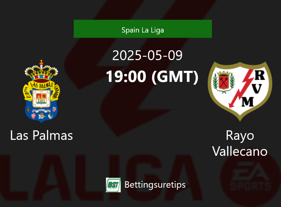 Las Palmas vs Rayo Vallecano Prediction Betting Tips & Correct Score