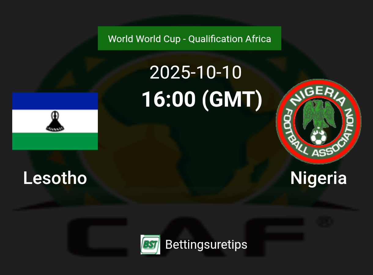 Lesotho vs Nigeria Prediction Betting Tips & Correct Score