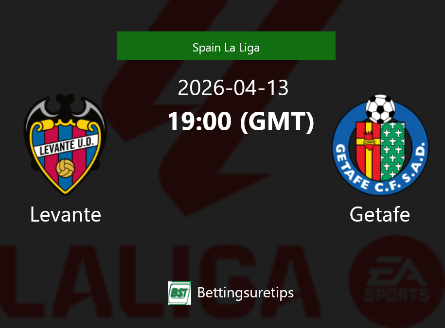 Levante vs Getafe Prediction Betting Tips & Correct Score