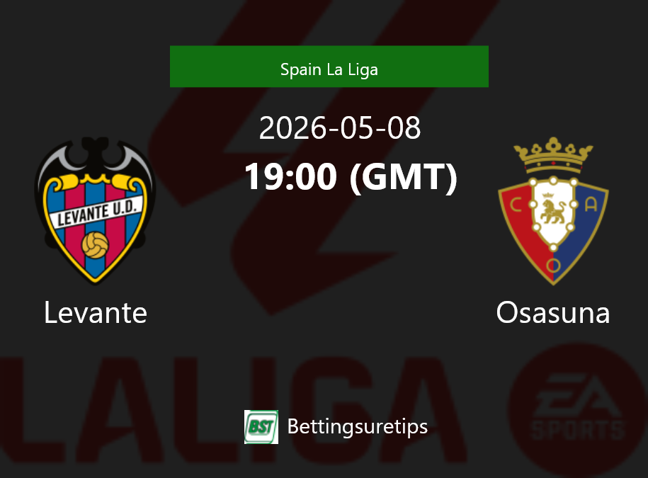 Levante vs Osasuna Prediction Betting Tips & Correct Score