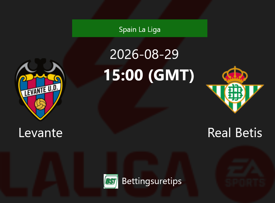 Levante vs Real Betis Prediction Betting Tips & Correct Score