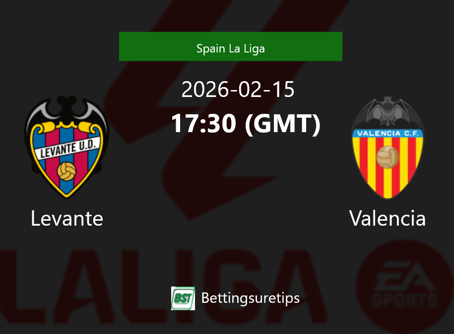 Levante vs Valencia Prediction Betting Tips & Correct Score