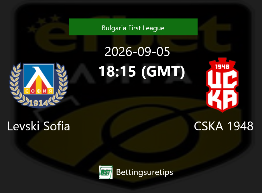 Levski Sofia vs CSKA 1948 Prediction Betting Tips & Correct Score