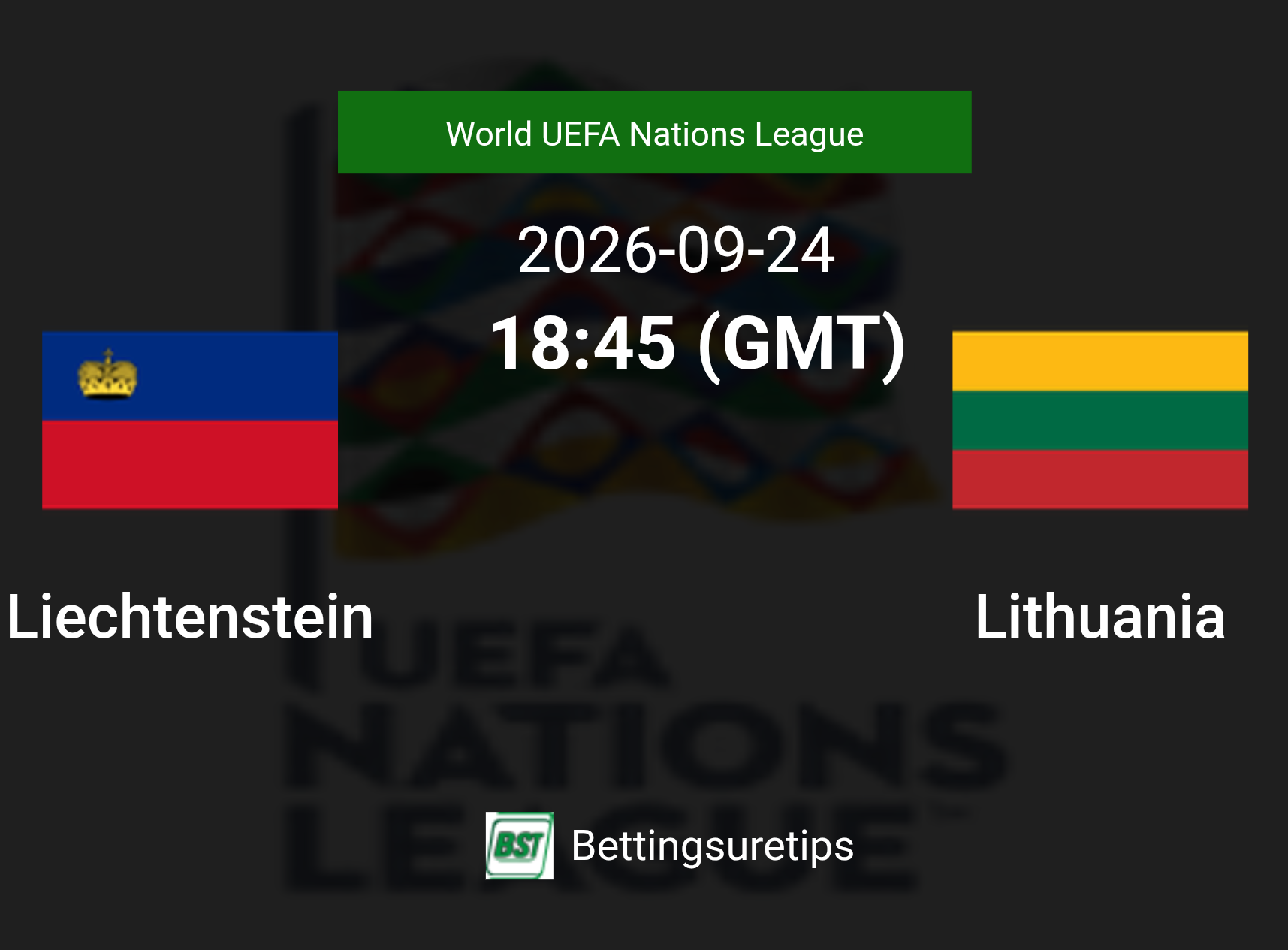 Liechtenstein vs Lithuania Prediction Betting Tips & Correct Score