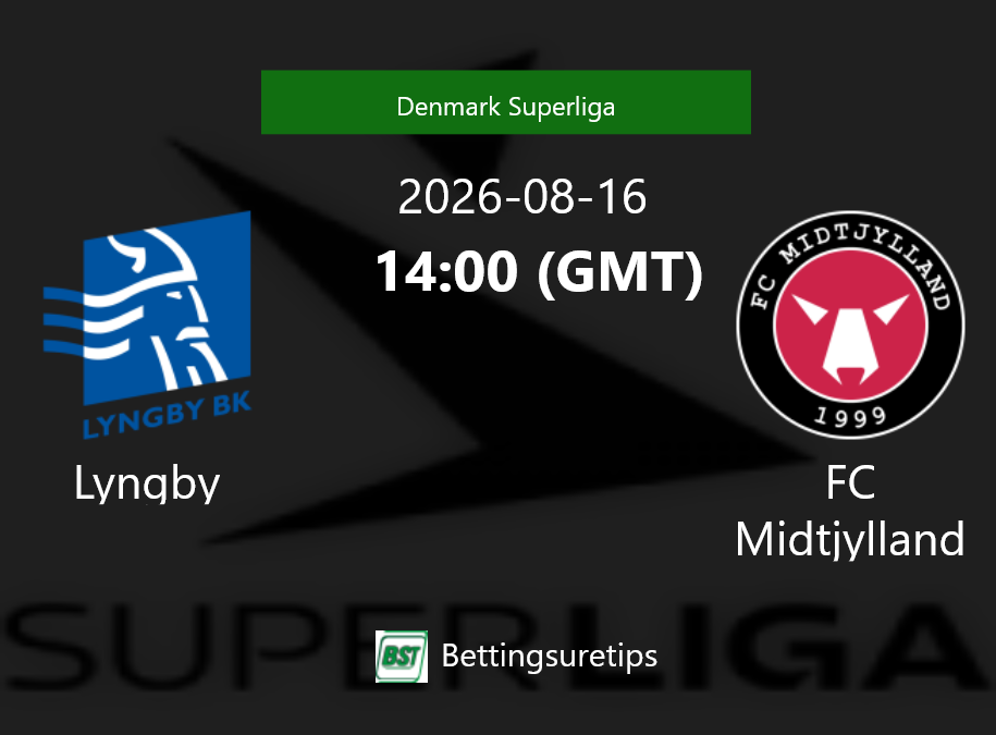 Lyngby vs FC Midtjylland Prediction Betting Tips & Correct Score