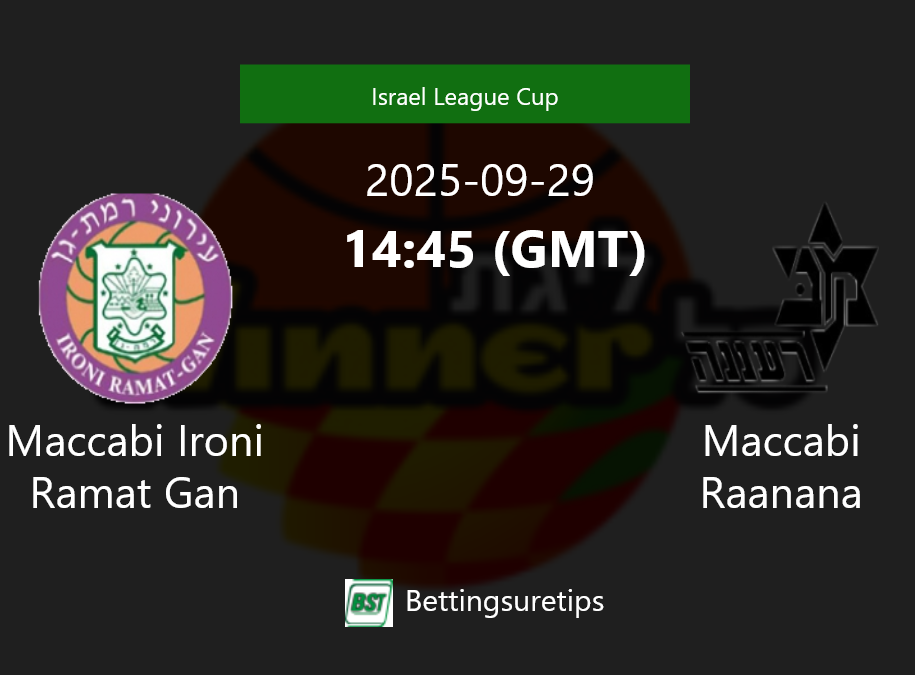 Maccabi Ironi Ramat Gan vs Maccabi Raanana Prediction and Pick - Israel League Cup