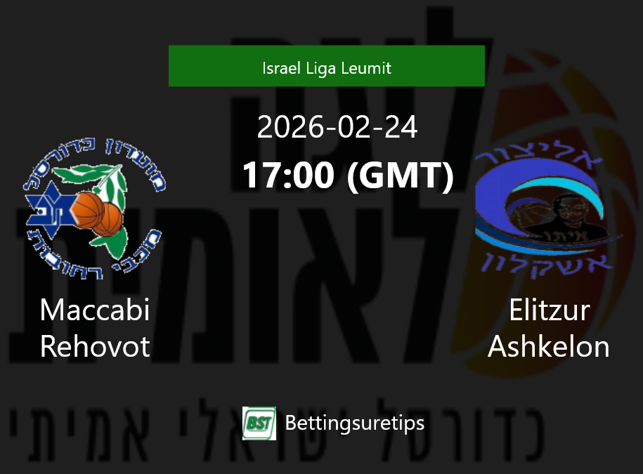 Maccabi Rehovot vs Elitzur Ashkelon Prediction and Pick - Israel Liga Leumit