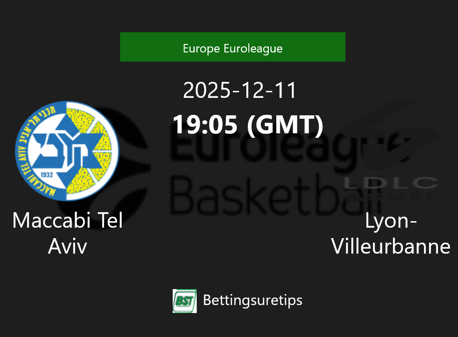 Maccabi Tel Aviv vs Lyon-Villeurbanne Prediction and Pick - Europe Euroleague