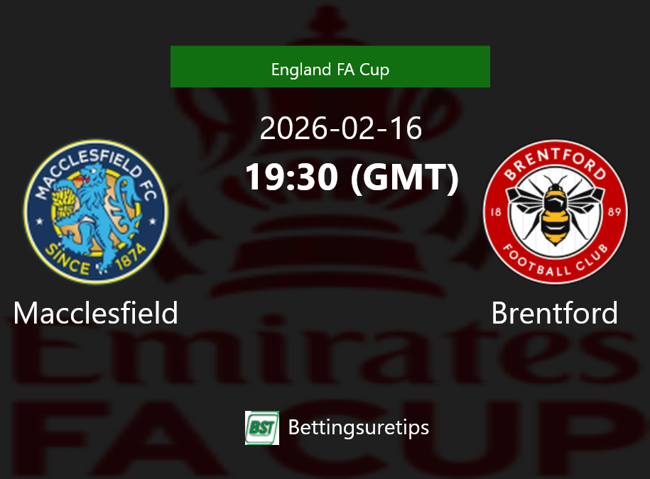 Macclesfield vs Brentford Prediction Betting Tips & Correct Score