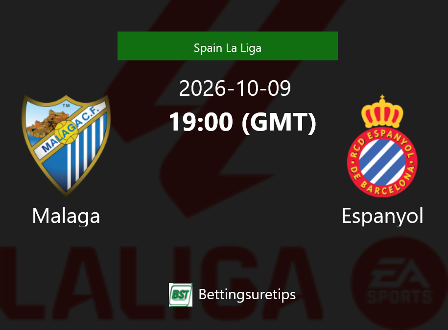 Malaga vs Espanyol Prediction Betting Tips & Correct Score