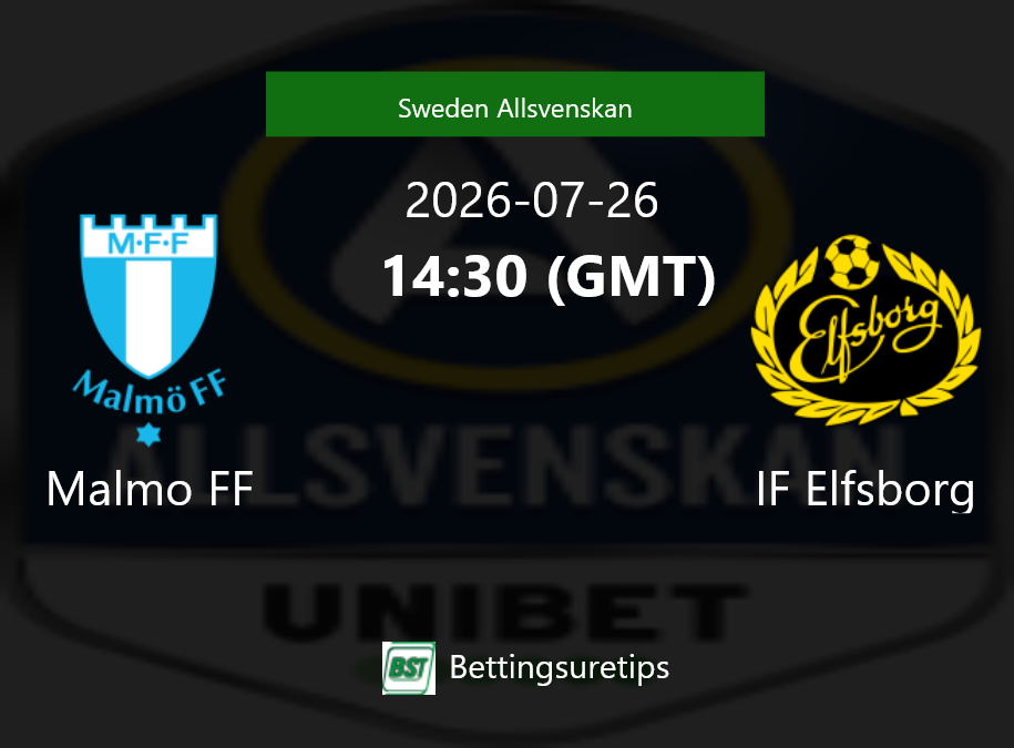 Malmo FF vs IF Elfsborg Prediction Betting Tips & Correct Score