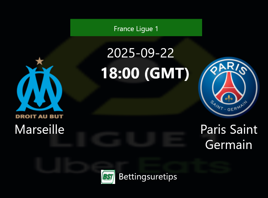 Marseille vs Paris Saint Germain Prediction Betting Tips & Correct Score