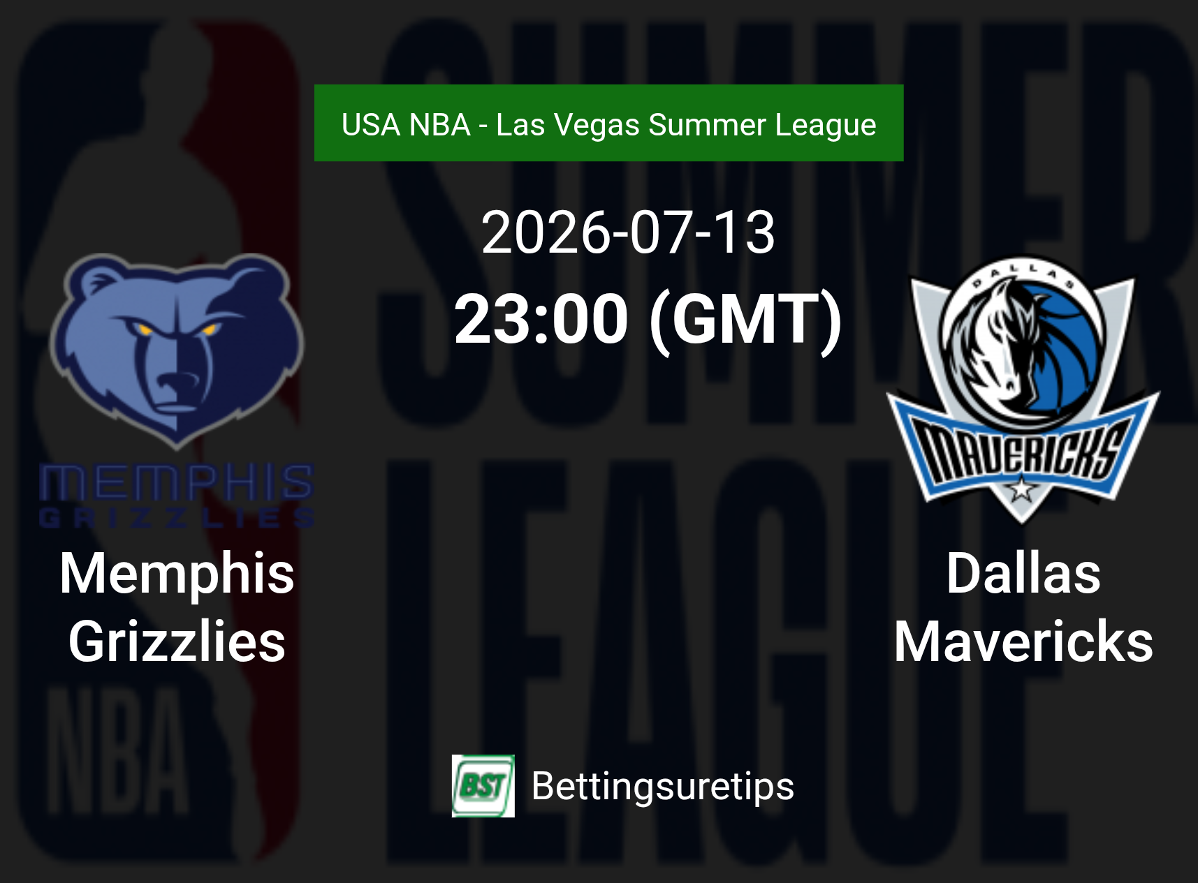 Memphis Grizzlies vs Dallas Mavericks Prediction and Pick - USA NBA - Las Vegas Summer League