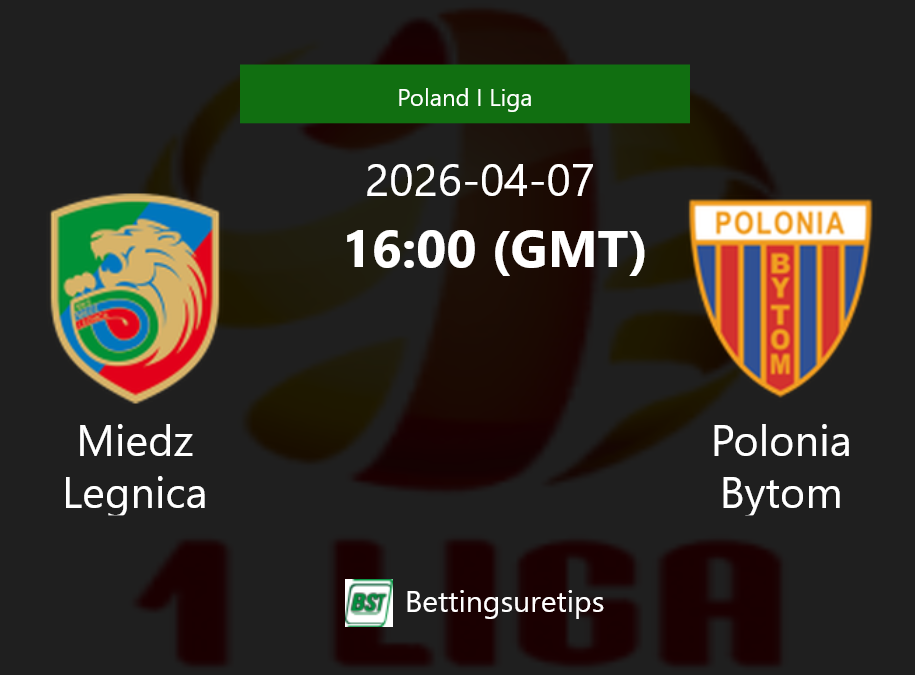 Miedz Legnica vs Polonia Bytom Prediction Betting Tips & Correct Score