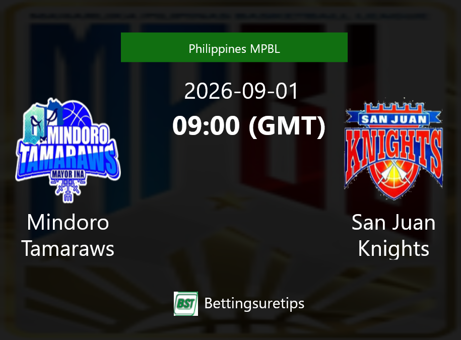 Mindoro Tamaraws vs San Juan Knights Prediction and Pick - Philippines MPBL
