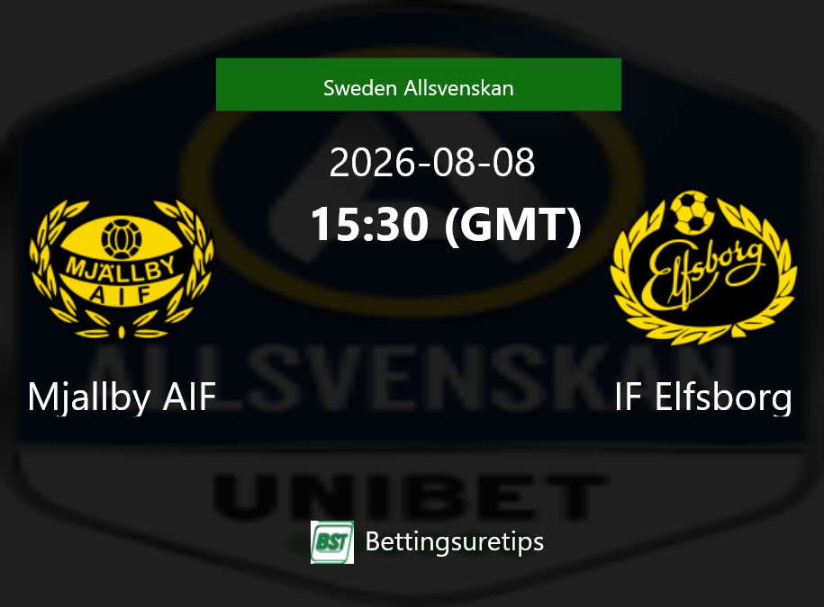 Mjallby AIF vs IF Elfsborg Prediction Betting Tips & Correct Score