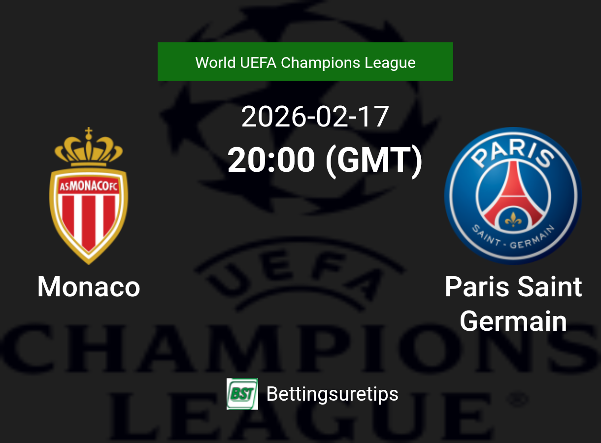 Monaco vs Paris Saint Germain Prediction Betting Tips & Correct Score