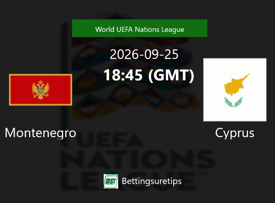 Montenegro vs Cyprus Prediction Betting Tips & Correct Score