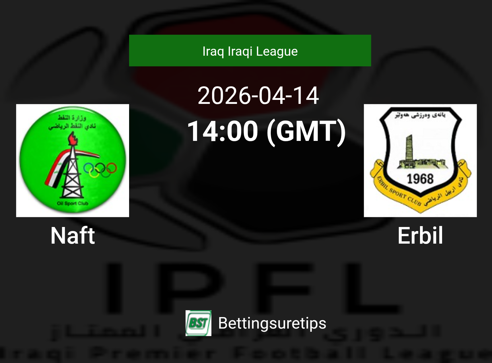 Naft vs Erbil Prediction Betting Tips & Correct Score