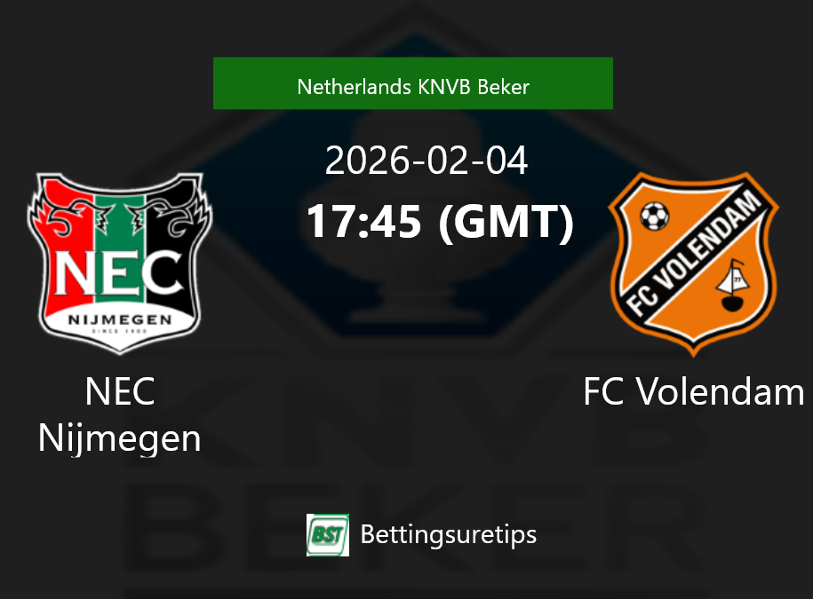NEC Nijmegen vs FC Volendam Prediction Betting Tips & Correct Score