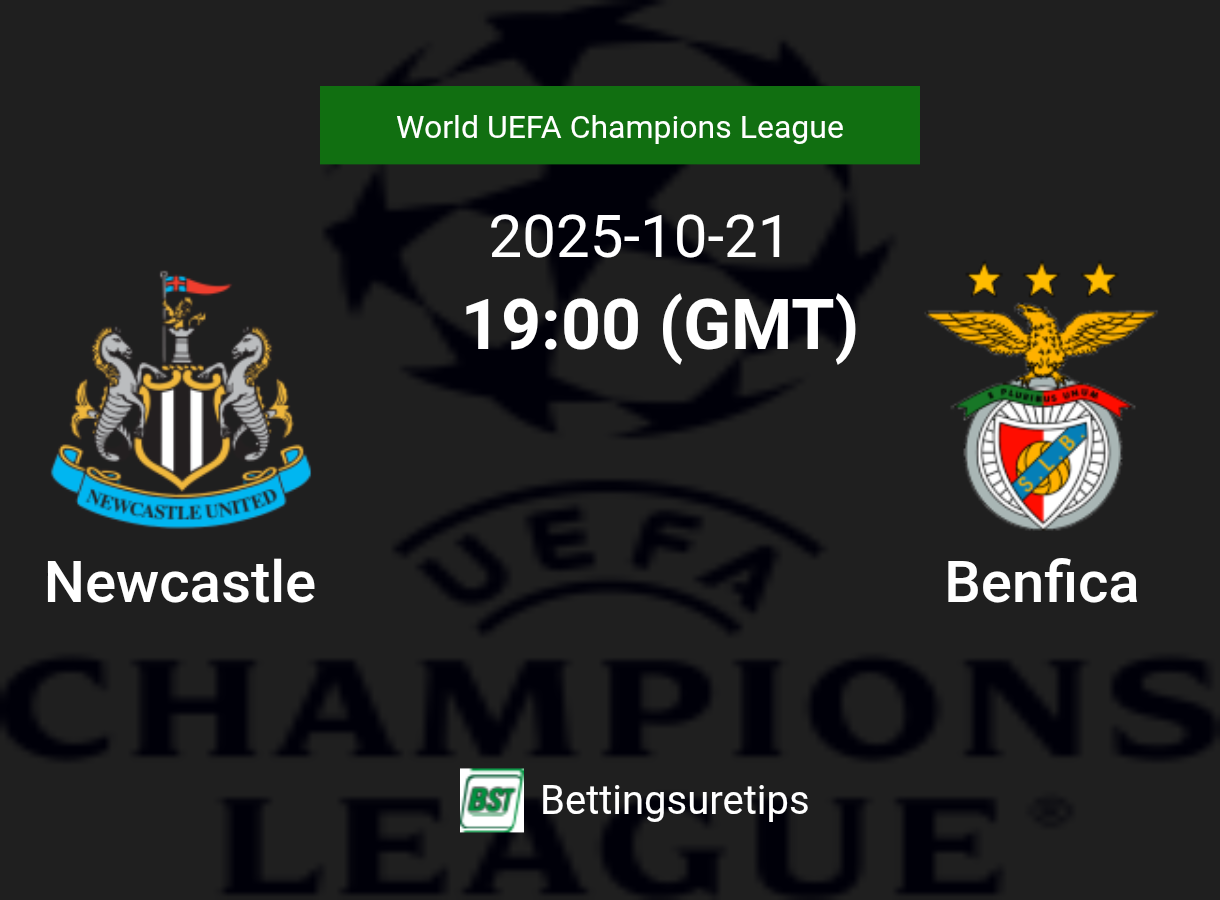Newcastle vs Benfica Prediction Betting Tips & Correct Score