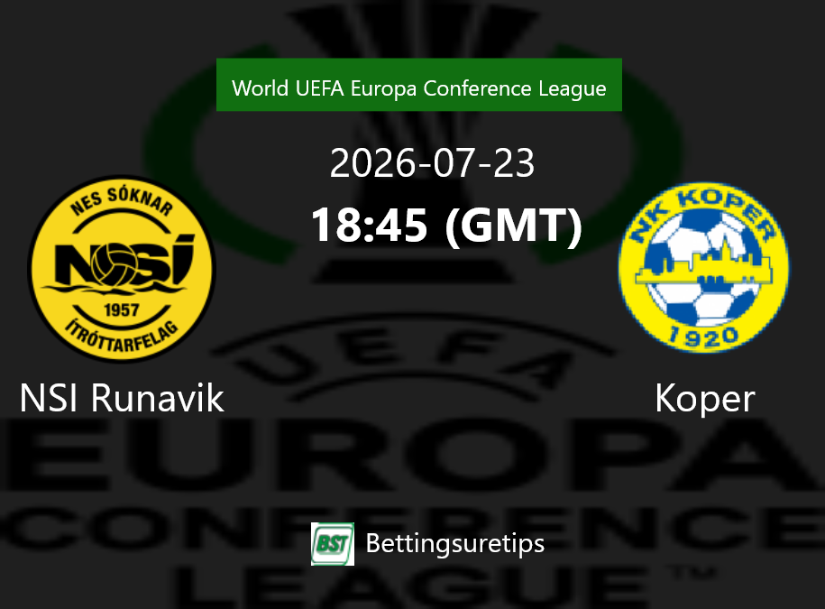 NSI Runavik vs Koper Prediction Betting Tips & Correct Score