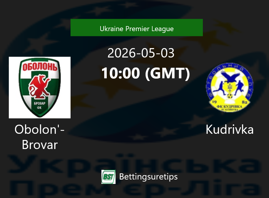 Obolon'-Brovar vs Kudrivka Prediction Betting Tips & Correct Score