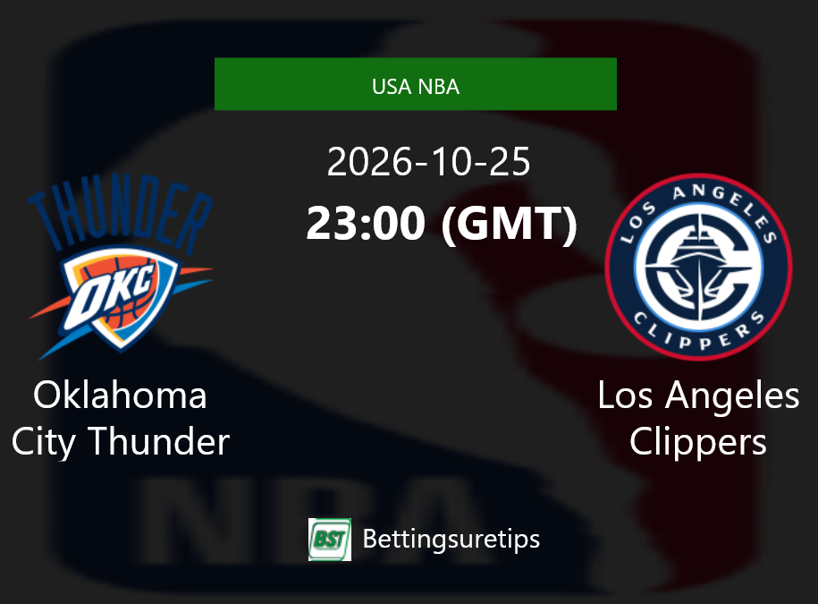 Oklahoma City Thunder vs Los Angeles Clippers Prediction and Pick - USA NBA Oklahoma City Thunder vs Los Angeles Clippers Prediction and Pick - USA NBA