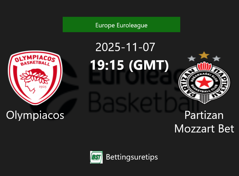 Olympiacos vs Partizan Mozzart Bet Prediction and Pick - Europe Euroleague Olympiacos vs Partizan Mozzart Bet Prediction and Pick - Europe Euroleague