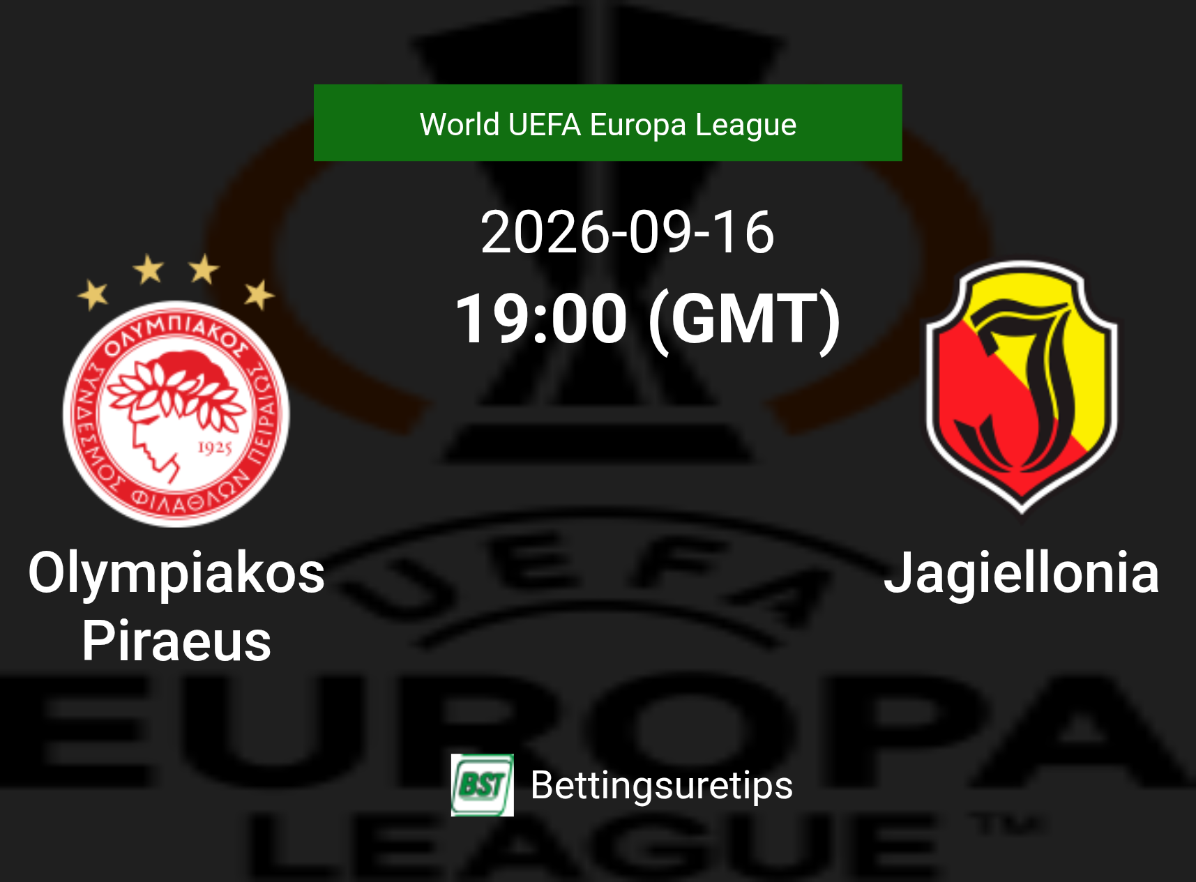 Olympiakos Piraeus vs Jagiellonia Prediction Betting Tips & Correct Score