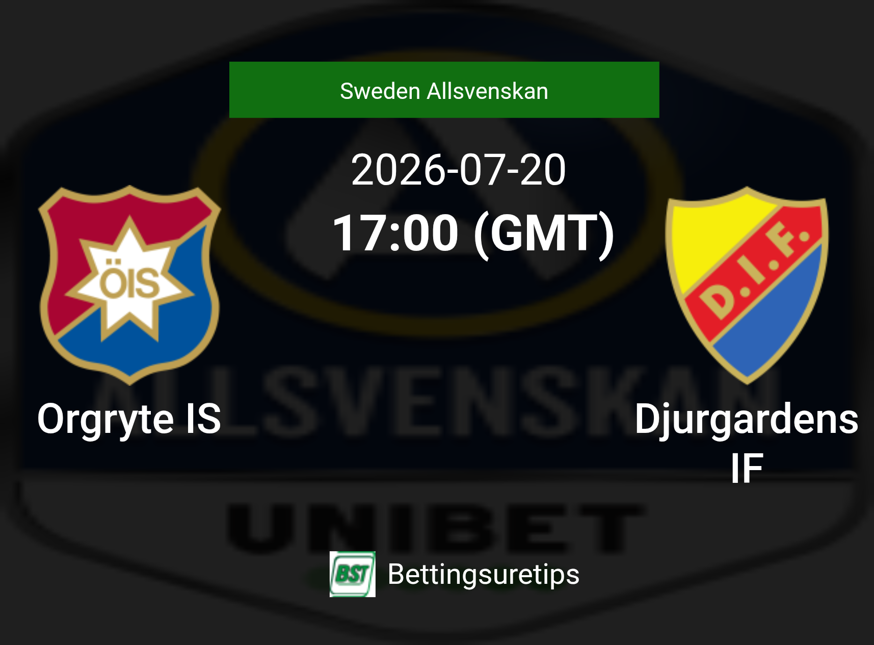 Orgryte IS vs Djurgardens IF Prediction Betting Tips & Correct Score