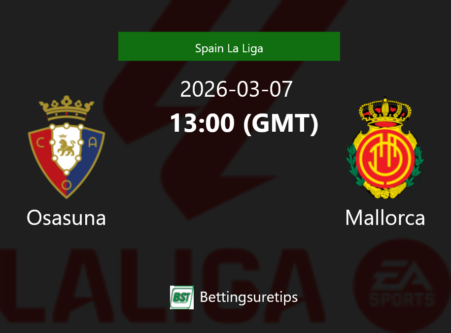 Osasuna vs Mallorca Prediction Betting Tips & Correct Score
