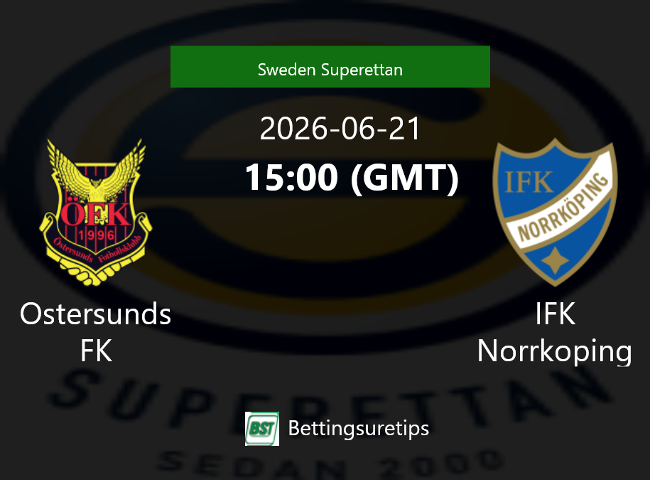 Ostersunds FK vs IFK Norrkoping Prediction Betting Tips & Correct Score