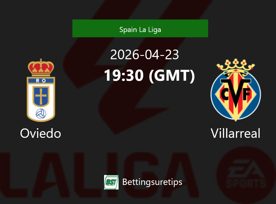 Oviedo vs Villarreal Prediction Betting Tips & Correct Score