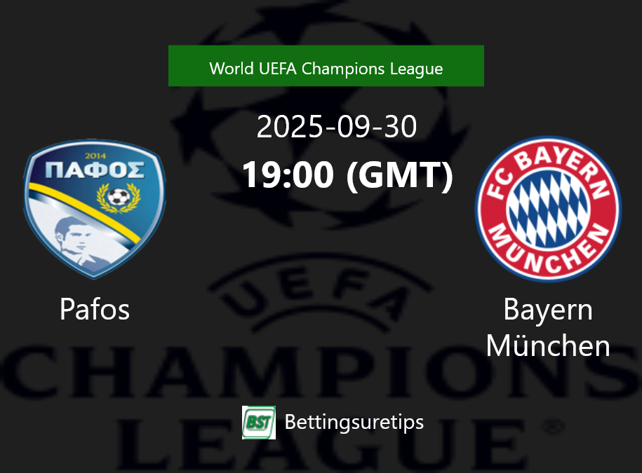 Pafos vs Bayern München Prediction Betting Tips & Correct Score
